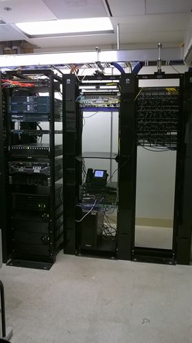 Server racks in the data center